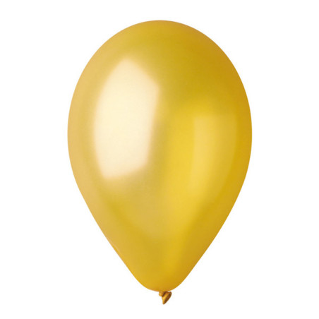 Busta 16 palloncini 26cm metal oro Big Party