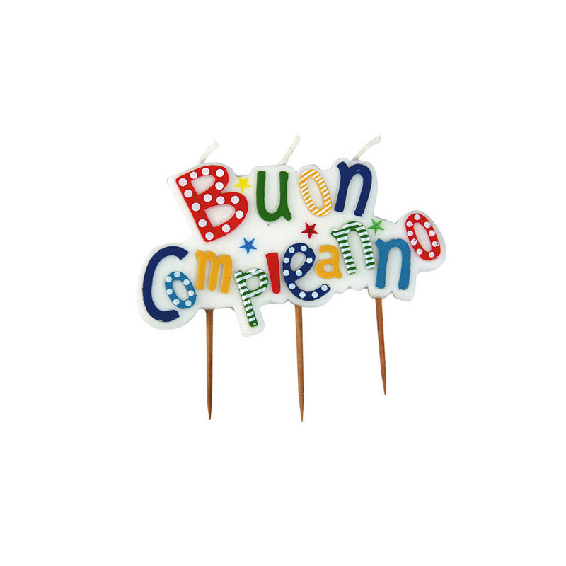 Candelina picks "Buon Compleanno" multicolor Big Party