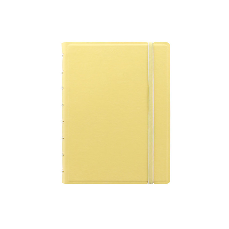 Notebook f.to A5 a righe 56 pag. giallo limone similpelle Filofax