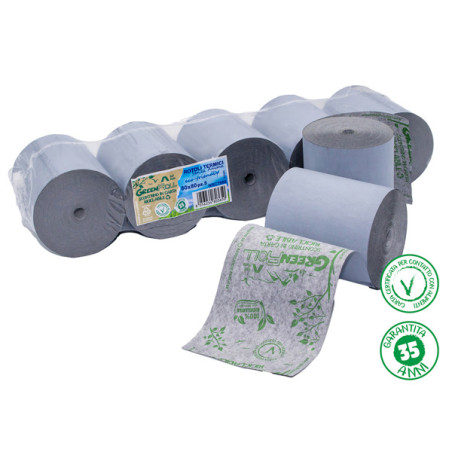 Blister 5 rotoli RC carta termica Green Roll 48gr 79mm x 80mt 78mm - Ricicl.