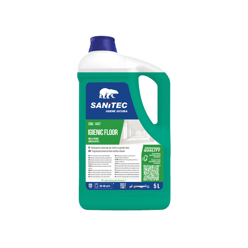 Detergente Igienic Floor Mela Verde e bacche 5Lt Sanitec