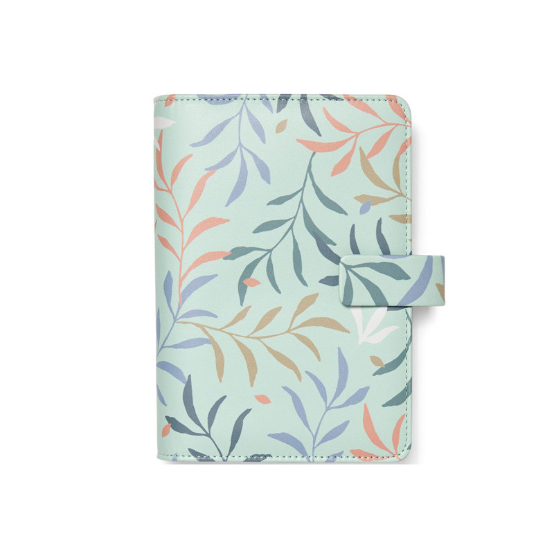 Organiser f.to Personal 187x153x40mm c/cinturino fant. Botanical menta Filofax