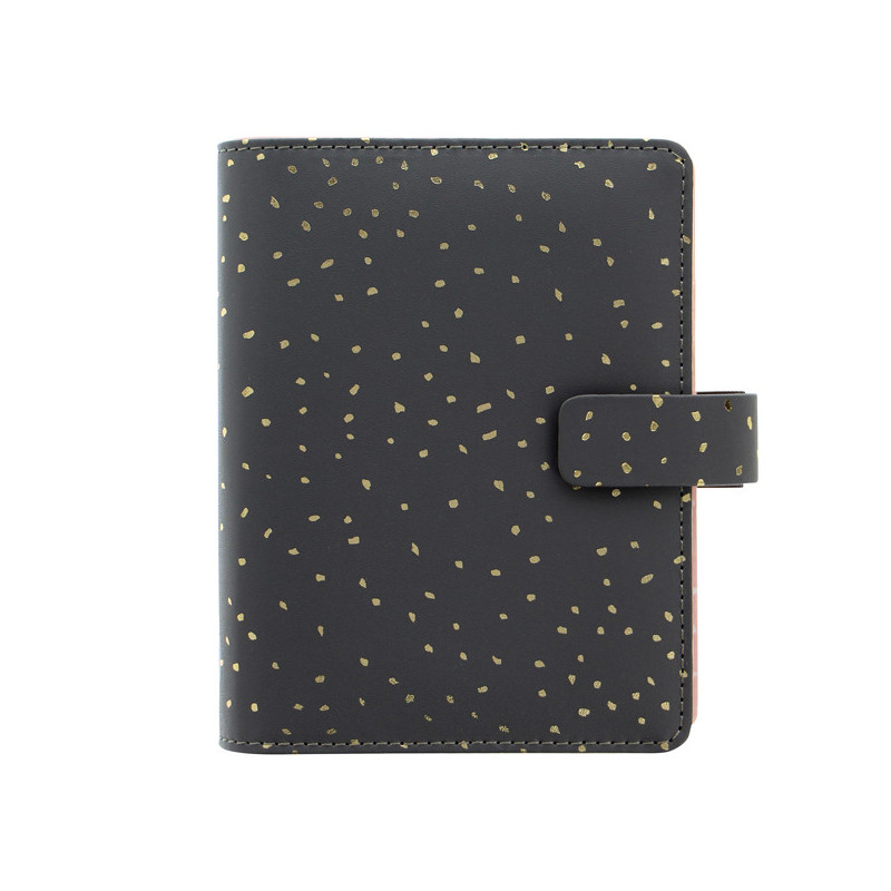 Organiser f.to Personal 187x153x40mm c/cinturino Confetti nero Filofax