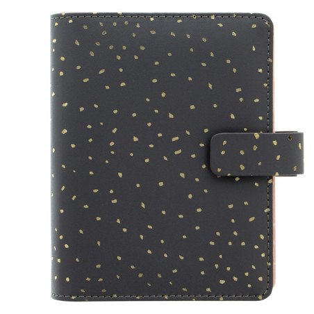 Organiser f.to Personal 187x153x40mm c/cinturino Confetti nero Filofax