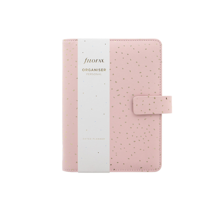 Organiser f.to Personal 187x153x40mm c/cinturino Confetti rosa Filofax