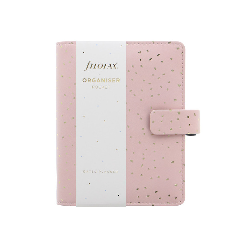 Organiser f.to Pocket 146x128x36mm c/cinturino Confetti rosa Filofax