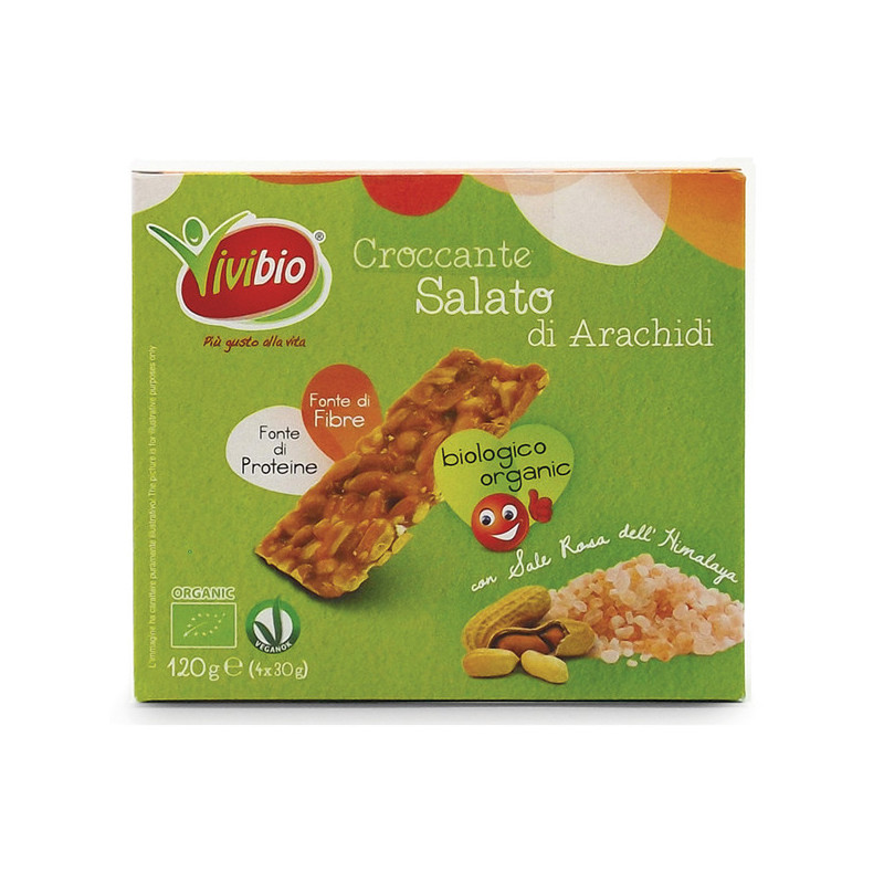 Croccante arachidi salato 120gr Vivibio