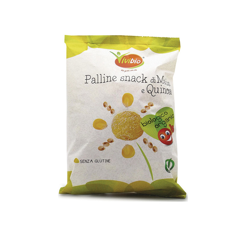 Palline snack di mais e quinoa 40gr Vivibio