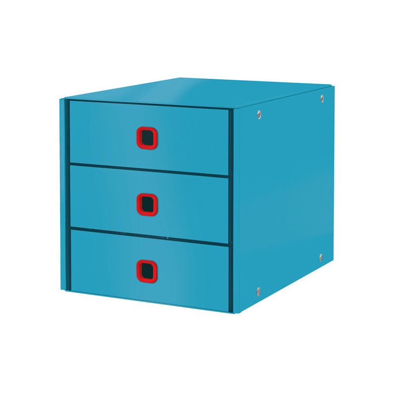 Cassettiera 3 cassetti ClickStore blu Cosy Leitz