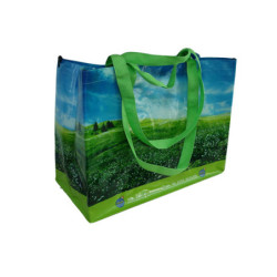 Borsa ripiegabile per la spesa in PP con ganci 38x43x20cm