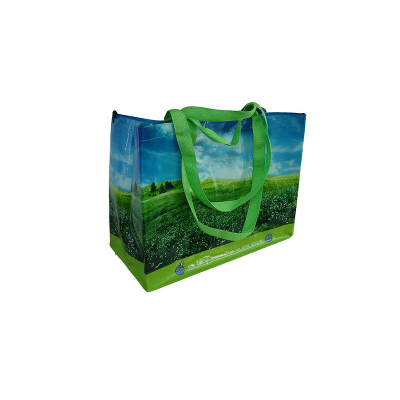 Borsa ripiegabile per la spesa in PP con ganci 38x43x20cm