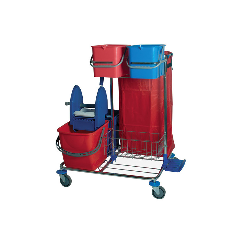 Carrello cromato per pulizie Star 2