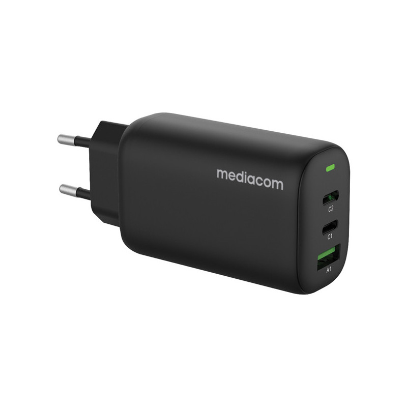 Caricatore da muro 65W porta USB Type-C bianco Mediacom