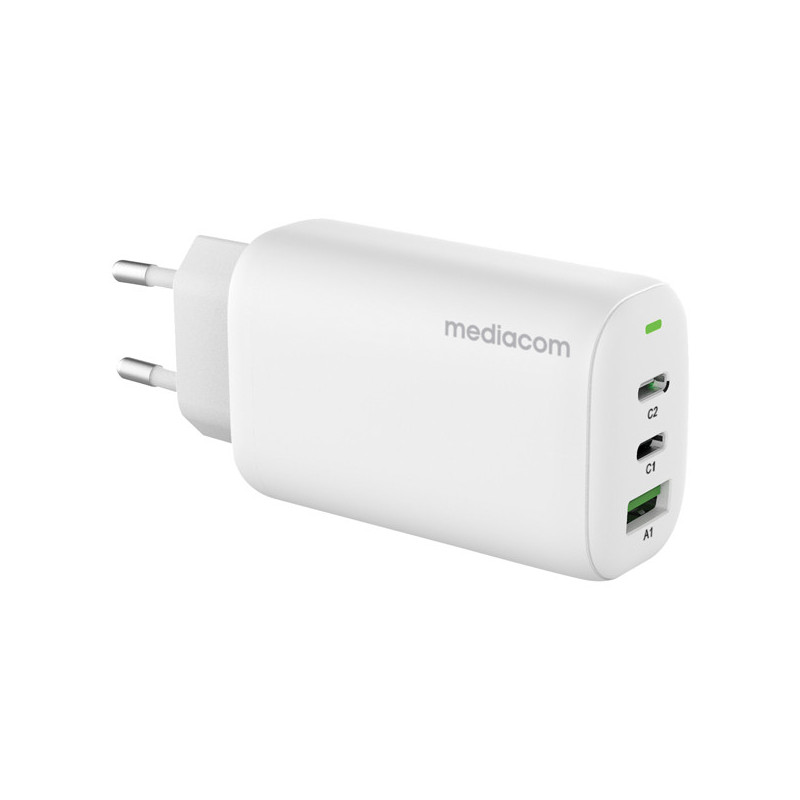 Caricatore da muro 65W porta USB Type-C nero Mediacom