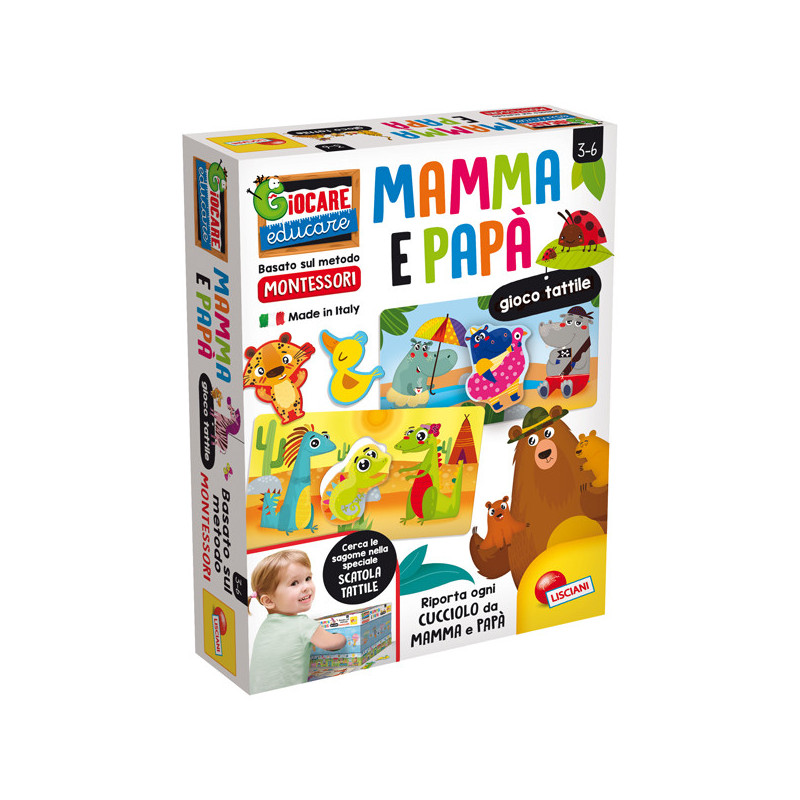 Gioco tattile mamma e papa' Montessori Plus Lisciani