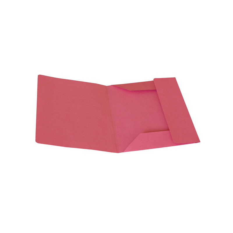 50 cartelline 3 lembi magenta s/stampa 200gr