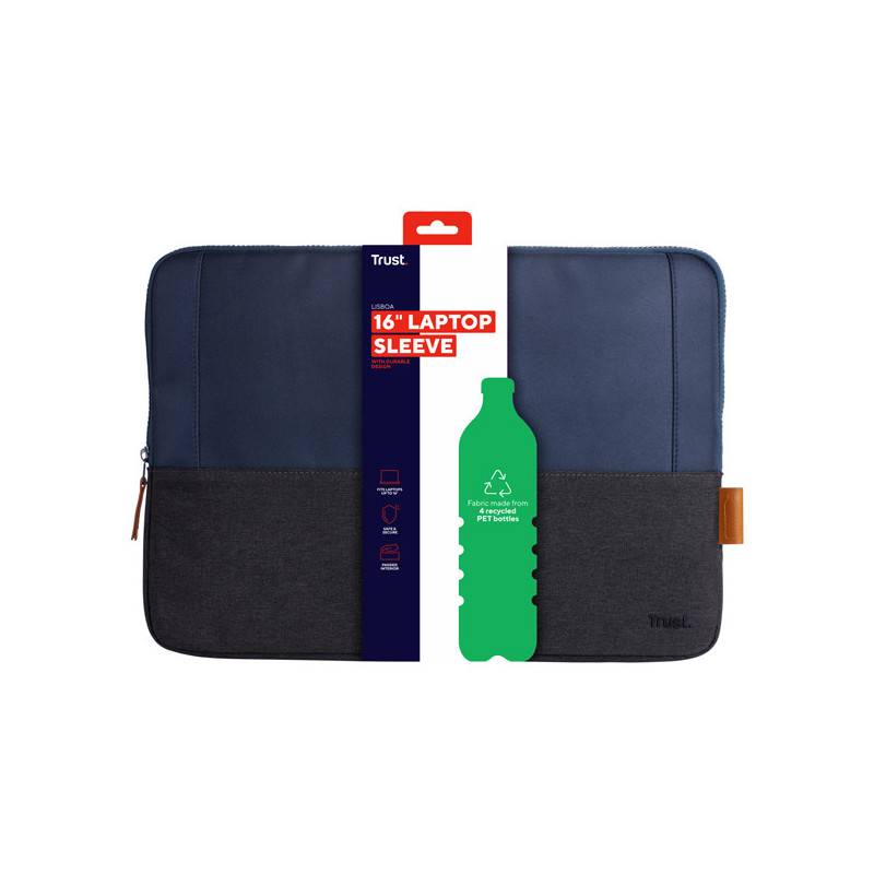 LISBOA 16" LAPTOP SLEEVE - BLUE- Trust