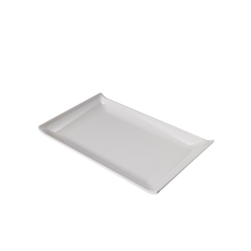 Piatto rettangolare in melamina bianco 23x14x2,6hcm Leone