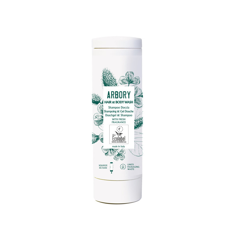 Shampoo Doccia per capelli e corpo 300ml Linea cortesia Arbory