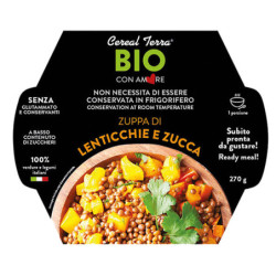 Zuppa lenticchie e zucca in confezione da 300gr - Cereal Terra