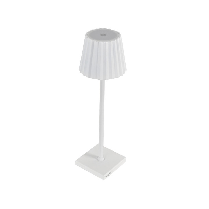 Lampada da tavolo a LED in alluminio e PMMA bianco