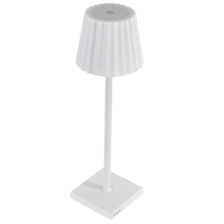 Lampada da tavolo a LED in alluminio e PMMA bianco