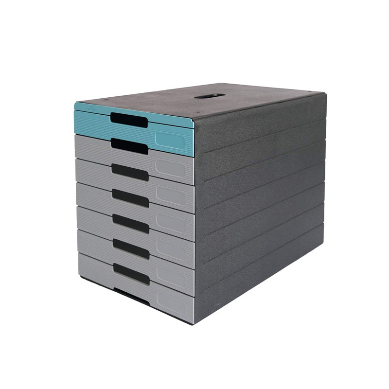 Cassettiera 7 cassetti IDEALBOX PRO 7 azzurro Durable