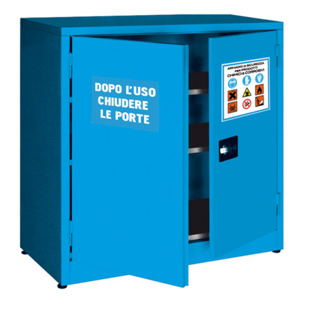 Armadio di sicurezza per liquidi chimici 107,5x50x110cm blu