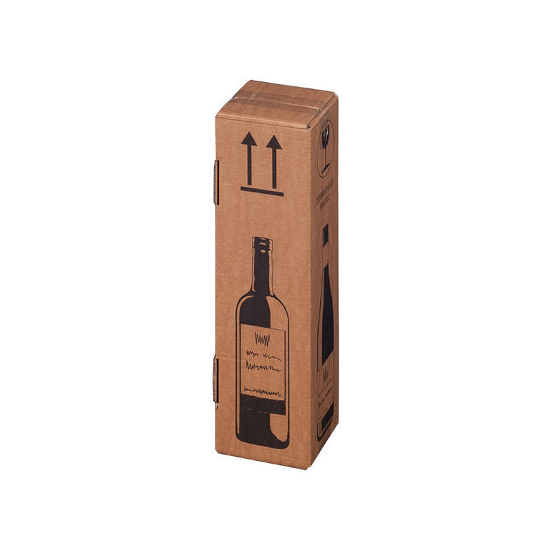 20 Scatole per una bottiglia Wine Pack 10,5x10,5x42cm