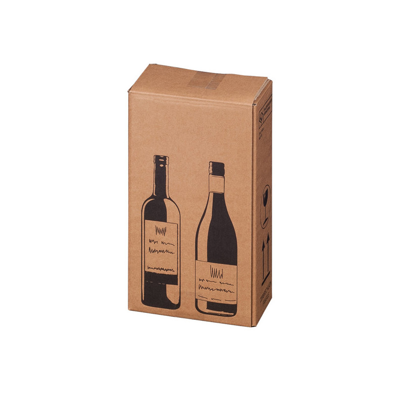 10 Scatole per due bottiglie Wine Pack 20,4x10,8x36,8cm