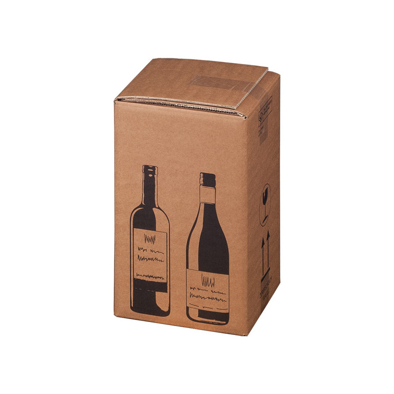 10 Scatole per quattro bottiglie Wine Pack 21,2x20,4x36,8 cm