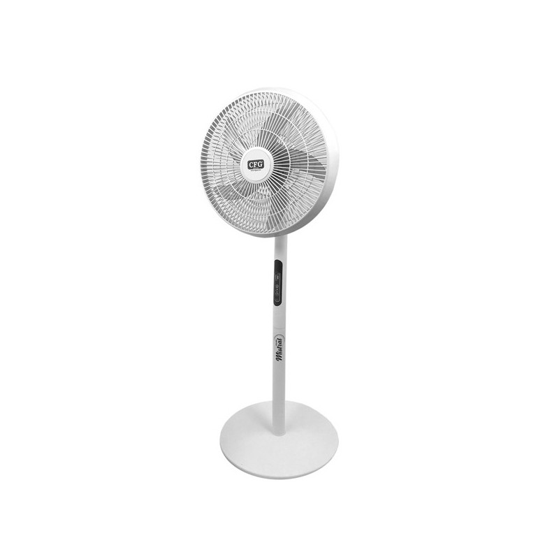 Ventilatore da terra ricaricabile con pannello solare Mistral