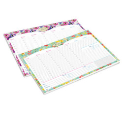 Desk Planner da scrivania 42x29,5cm Nature Flowers Pigna