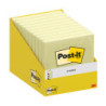 Cf.10 blocchetti c/film 100fg Post-it©Z-Notes R330-CY-W10 76x76mm giallo canary