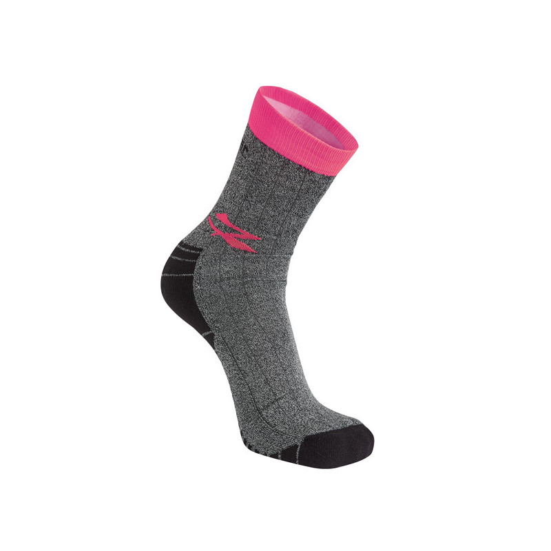 Pack 2 paia calze corte grigio/fucsia Tg. unica Giady U-Power