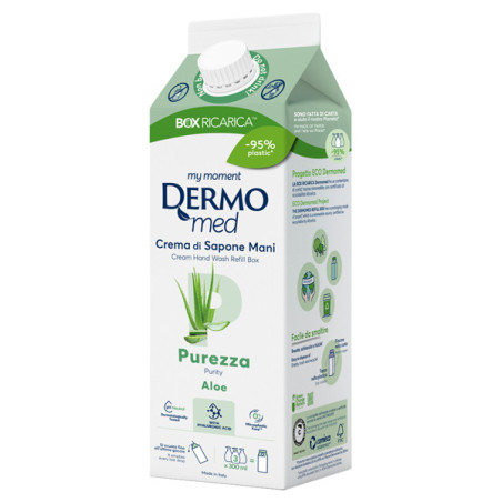 Ricarica crema di sapone mani aloe 900ml Dermomed