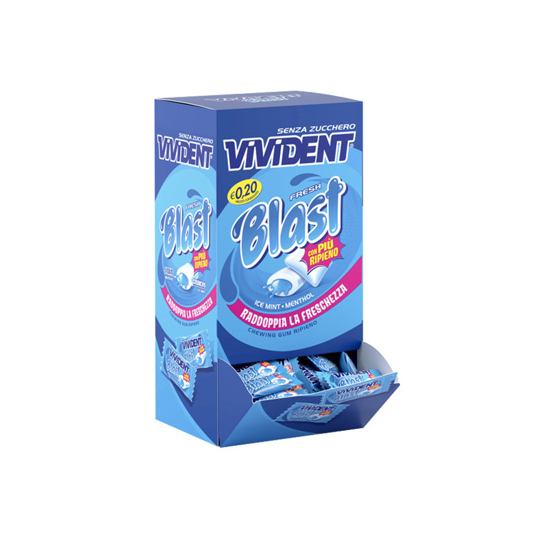 Chewing gum Vivident Fresh Blast scatola 200pz Perfetti