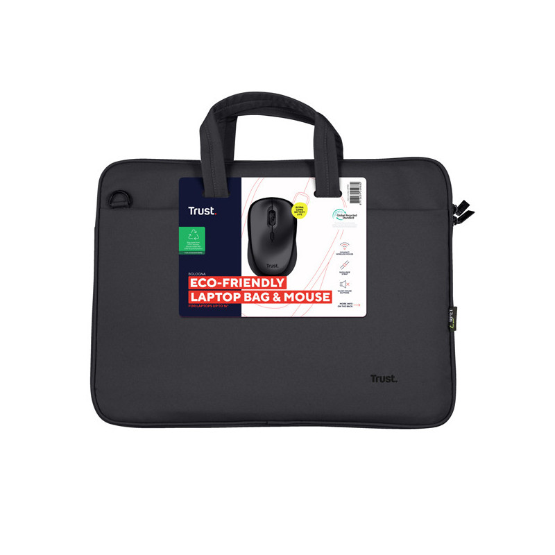 Borsa laptop e mouse 16" Nero Bologna_Trust