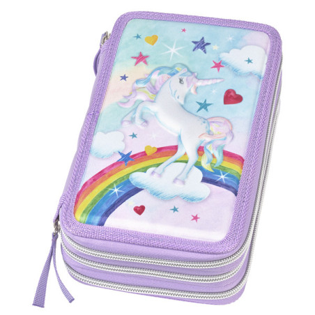 Astuccio 3 zip Unicorn Edition Faber Castell