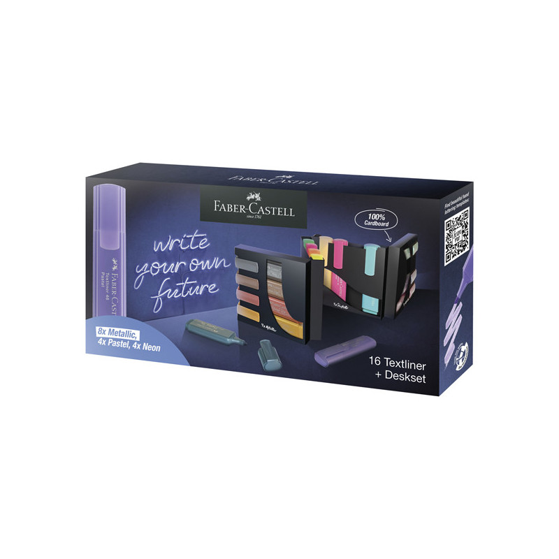 Set da scrivania 16 Textliner 46 colori assortiti Faber Castell