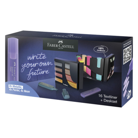 Set da scrivania 16 Textliner 46 colori assortiti Faber Castell