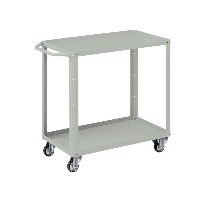 Carrello 2 vasche da 80x45cm grigio