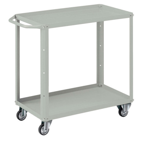 Carrello 2 vasche da 80x45cm grigio