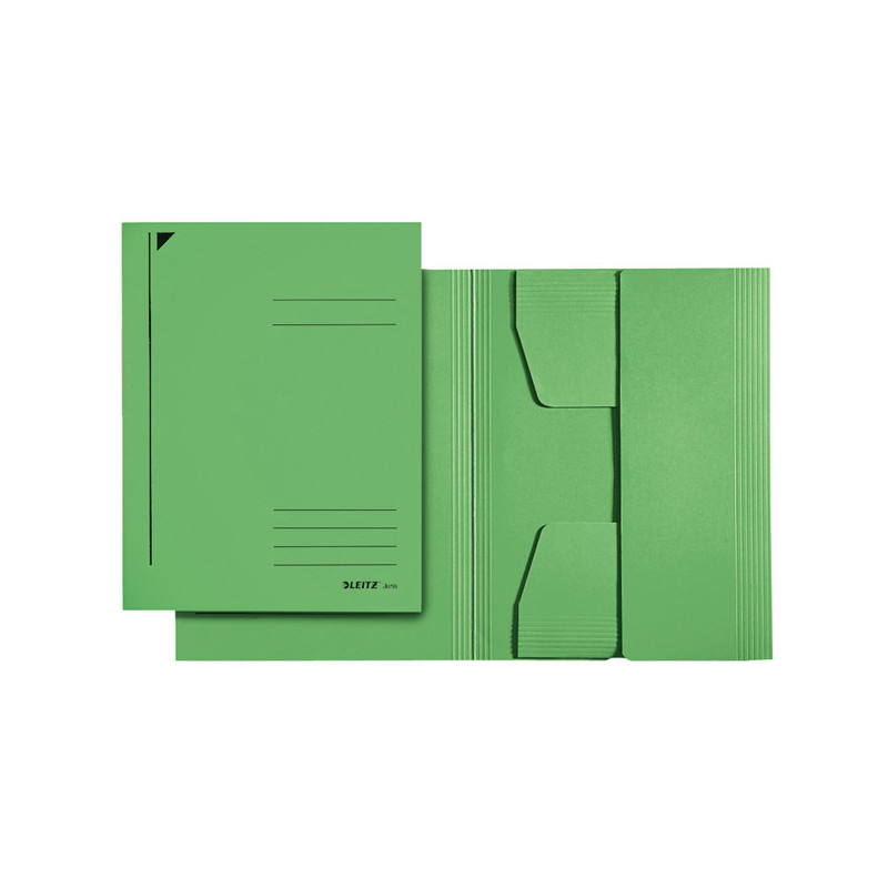 Cartellina 3 lembi verde 24,3X34cm Leitz