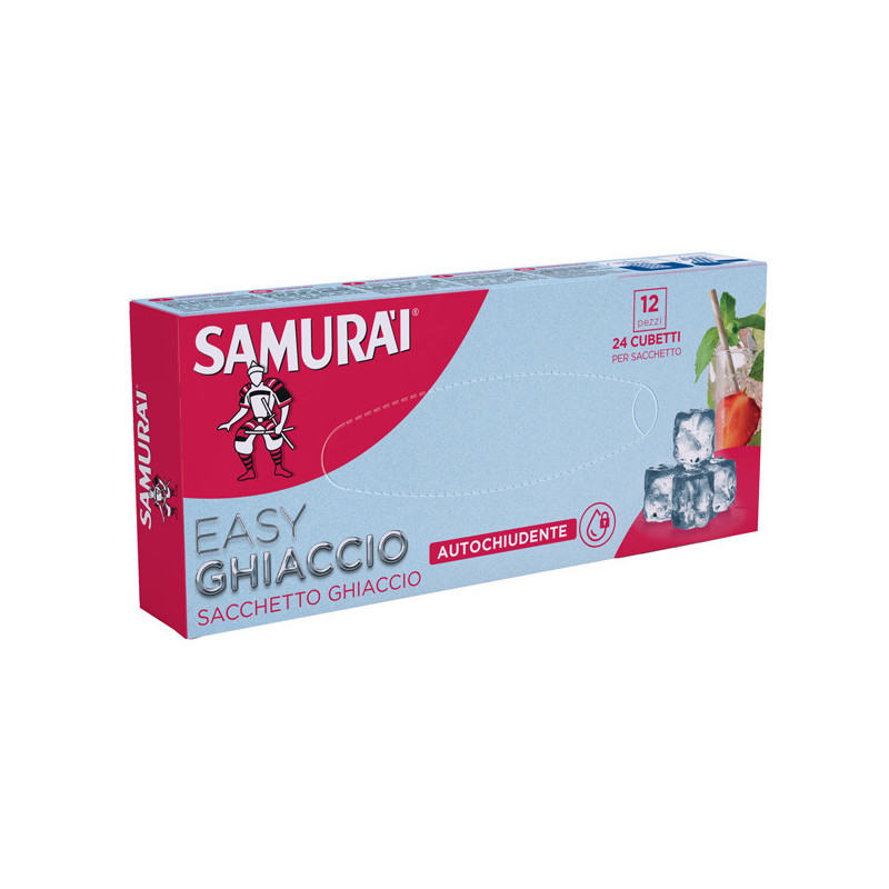 12 Sacchetti ghiaccio da 24 cubetti Samurai