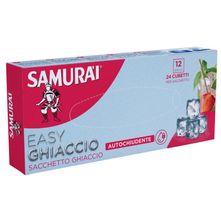 12 Sacchetti ghiaccio da 24 cubetti Samurai