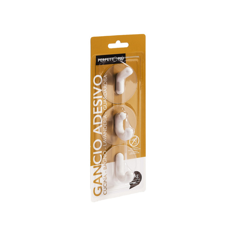3 Ganci adesivi modelli assortiti Perfetto