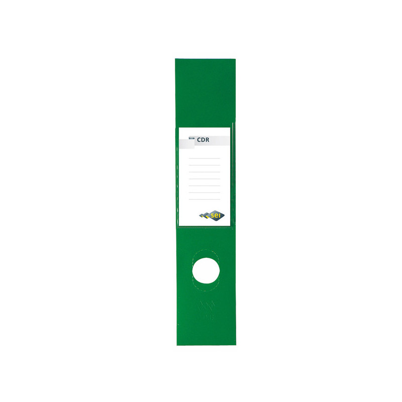 Busta 10 copridorso CDR PVC adesivi verde 7x34,5cm SEI ROTA