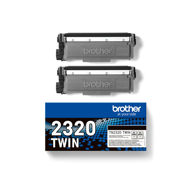 Bundle di 2 toner nero TN-2320 da 2.600 pagine