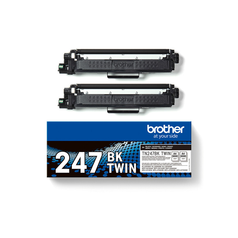 Bundle di 2 toner nero TN-247 da 3.000 pagine/cad